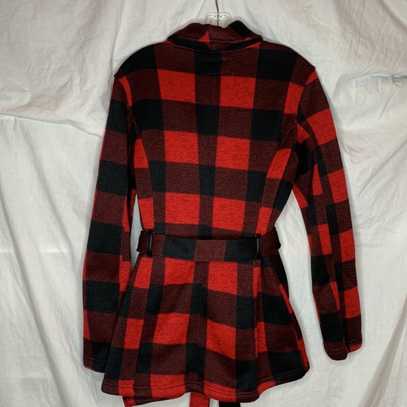 vintage Madden Girl plaid belted full zip coat - Picture 2 of 13